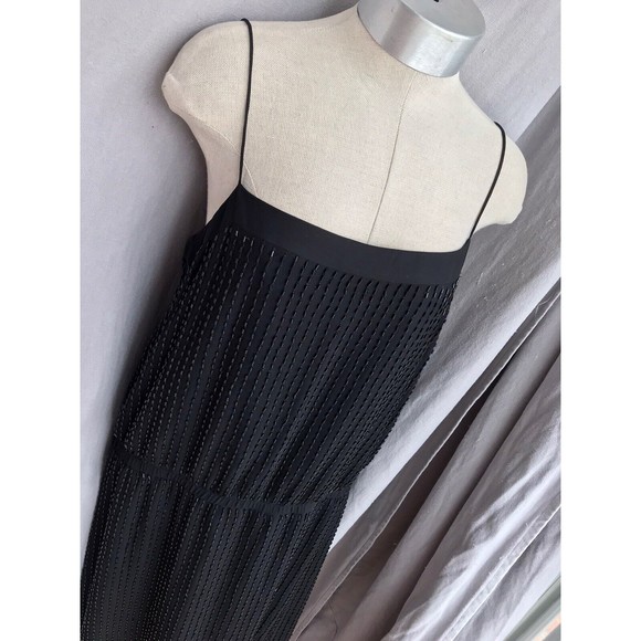 Ann Taylor Black Dropped Waist Cocktail Dress 10 Beads - Picture 3 of 11